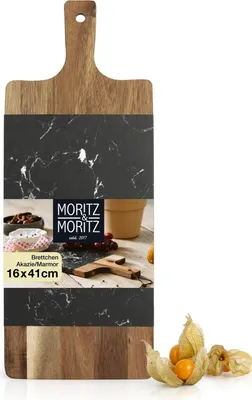 Produktbild von Moritz & Moritz Holzbrett Akazie Mamor Schwarz