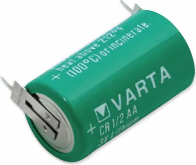 Produktbild von VARTA Lithium-Batterie CR 1/2AA-SLF, Print 1/1+/-, 3 V-, 950 mAh