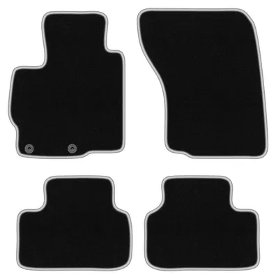 Produktbild von Fußmatten Velours Schwarz/Silber für Mitsubishi ASX II 2020- Set 4-tlg