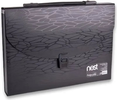 Image de Porte-documents pliant avec poignée Noir