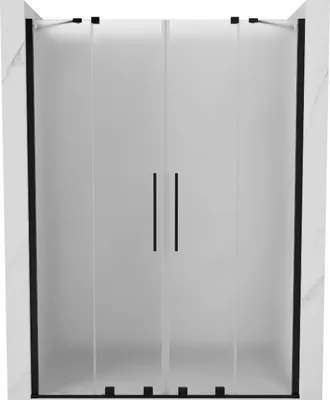 Produktbild von Mexen Velar Duo Schiebetüren 140 cm, satiniert, schwarz - 871-140-000-32-70