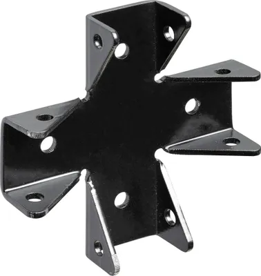 Produktbild von Hettich Korpusverbinder X Stahl 68 x 68 x 15 mm schwarz