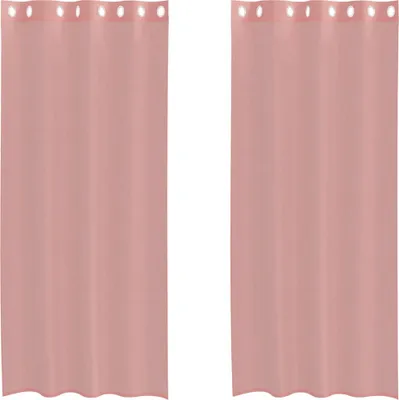 Immagine prodotto di Tende in Voile con Occhielli 2 pz Rosa 140x245 cm