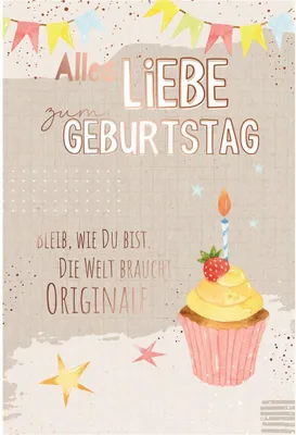 Produktbild von Geburtstag - Glückwunschkarte im Format 11,5 x 17 cm mit Umschlag