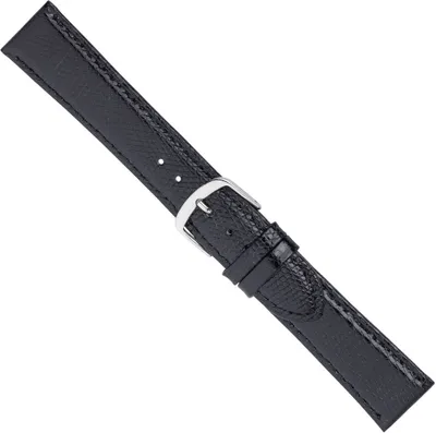 Produktbild von Ersatzband Uhrenarmband Leder Band schwarz 26562S, Stegbreite:12mm