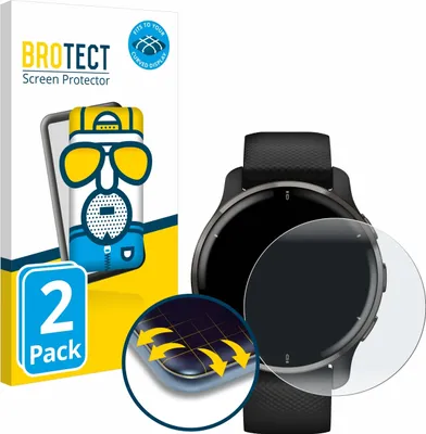 Produktbild von 2x BROTECT Fullscreen Schutzfolie für Garmin Venu 2 Plus Displayschutz Folie Fullcover Matt Entspiegelungsfolie