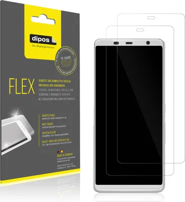 Produktbild von 2x Schutzfolie für Fujitsu Arrows Be F-02L Folie, 100% Displayabdeckung, dipos Flex