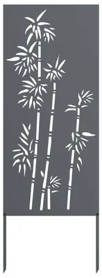 Obrázek produktu pro vidaXL Zahradní zástěna Canvas Floral Anthracite 50 x 140 cm