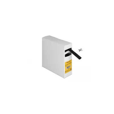 Productafbeelding van DELOCK krimpkous set, met binnenkantlijm, krimpverhouding 3:1, 5 meter x 12,7 mm, zwart, krimpkous, zwart, polyolefine, 5 meter, 1,27 cm, 1 stuk