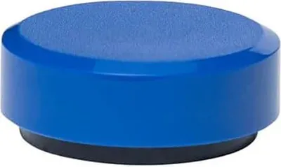 Image de Aimant MAULpro rond, 20 pièces, 0,6 kg, plastique, ferrite, incassable, érodé, laqué, Ø 2,9 x 1,1 cm, bleu