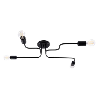 Obrázek produktu pro Lustr VECTOR 4 černý 4xE27 15W ocel 15,5x58x78cm Sollux Lighting