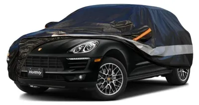 Productafbeelding van Autobeschermhoes voor Porsche Macan (2014-2024), 10-laags, 100% waterdicht, ademend, met UV-bescherming, zwart