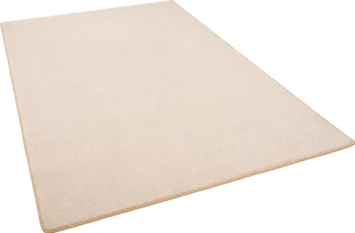 Produktbild von Trend Velours Teppich Kurzflor Modern Pflegeleicht Einfarbig, Größe:140x200 cm, Farbe:Beige