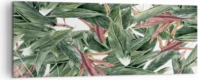 Produktbild von Bild auf Leinwand - Leinwandbild - Pflanze Blatt Blume - 140x50cm - Wand Bild - Wanddeko - Leinwanddruck - Bilder - Kunstdruck - Wanddekoration - Leinwand bilder - Wandkunst - AB140x50-3844