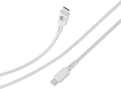 Image de Câble Tressé C/C 2m 5A/PD100W Blanc Recycle