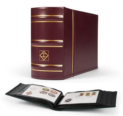 Produktbild von Album für bis zu 100 FDCs oder Briefe bis zu 195x130 mm, rot