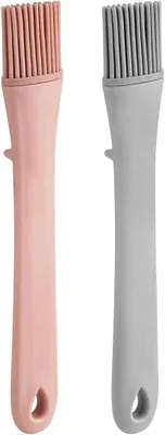 Imagen del producto de Juego de pinceles de silicona, de 2 piezas, para hornear y asar, pinceles de cocina