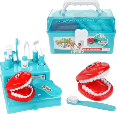 Produktbild von Toi-Toys - DENTIST Zahnarzt-Koffer (10-teilig) Rollenspiel Kinder Zahnarzt