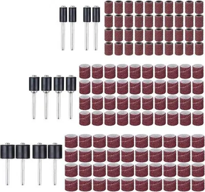 Image de Kit d'accessoires de ponçage de 132 pièces pour ponceuse à tambour