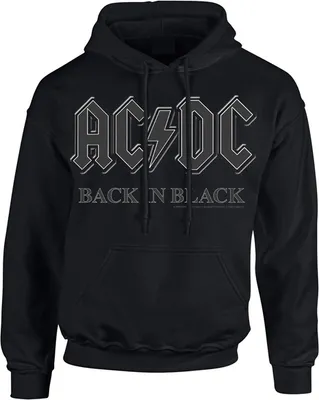 Immagine prodotto di Ac/Dc Back in Black Uomo Felpa con cappuccio