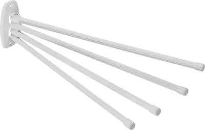 Zdjęcie produktu dla Wieszak na ręczniki - biały - 4 ramiona o długości 45 cm, obracane o 180 stopni