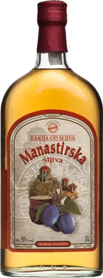 Produktbild von Starker Pflaumenbrand Sliwowitz Manastirska Simex 1,0 l alc. 50%  Versand