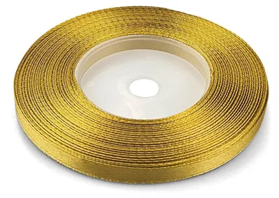 Satinschleifenband 6 mm x 32 m Gold für Basteln & Deko