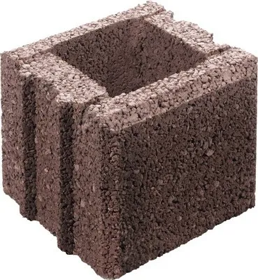 Produktbild von Mauerstein Halbstein Bellamur Rotbraun 25 cm x 25 cm x 20 cm