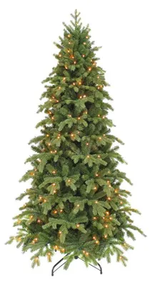 Productafbeelding van Kunstkerstboom Sherwood slim groen H230 x dia. 124 cm met 288 LED warm wit Triumph Tree