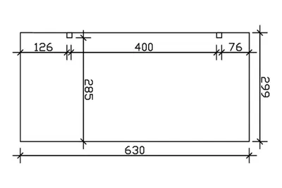 Produktbild von PGH Stellplatzerweiterung für Doppelcarport Schwaben