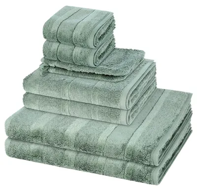 Produktbild von Cawö Noblesse 2 X Wasch- 2 X Gäste- 2 X Dusch- 2 X Handtuch im Set Extraflauschige Veloursstreifen für besonderen Komfort, Hochwertige Baumwollqualität für weichen Griff, Pflegeleicht und ideal für den täglichen Gebrauch 8er Set