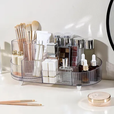 Immagine prodotto di Omgoods - Organizer per trucchi girevole a 360° con 5 scomparti