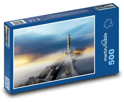 Obrázek produktu pro Puzzle 500 Maják v mlze u moře - martinpuzzle