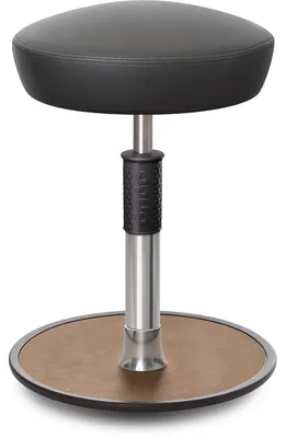 Produktbild von Sitz- Stehhocker Free Regular Hutsitz skai Kunstleder Grau chrom /Natur.