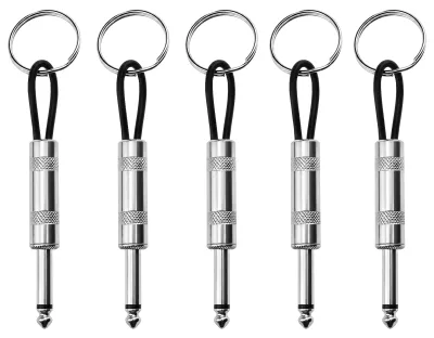 Produktbild von Schlüsselhalter - Set mit 5 Stück - Wandmontage für Gitarrenstecker - Schwarz