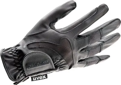 Produktbild von Uvex Reithandschuh i-performance 2 black sehr griffig Schmuckknopf Isabell Werth touchscreenfähig schwarz, Handschuhgröße:9