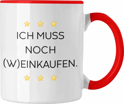 Produktbild von Trendation - Lustige Tasse mit Spruch für Frauen Männer Arbeit Büro Lustig Tassen Becher mit Sprüchen Kollegin Geschenk Sarkasmus Wein Kaufen (Rot)