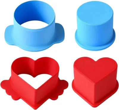 Productafbeelding van Cake Pop Vormpjes - Dessert Stokjes Maker - Creatief Bakken - Dubbel Hart & Rond - 2 stuks - Wit