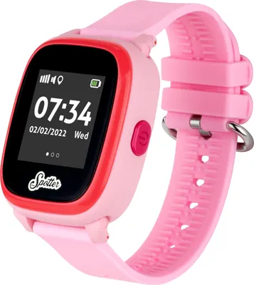 Immagine prodotto di Spotter - Orologio da polso GPS SPW-PI1704 - Orologio per bambini - Resistente agli spruzzi - Digitale - Con banda in rete - Rosa