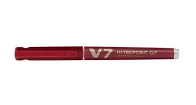 Zdjęcie produktu dla Rollerball Hi Tecpoint V7 BG 0.4 czerwony Opakowanie 10 sztuk