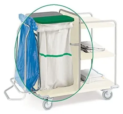 Produktbild von GiMa 45908 Wäschesack für Sackkarren, Band grün, 57 cm Breite x 103 cm Höhe