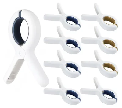 Produktbild von 9 Stück Große Badetuch Klammern, winddicht Strandtuch Clips, Wäscheklammern für Strandliegen, dicke Kleidung, Badetuch, Bettwäsche