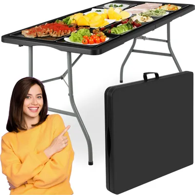 Immagine prodotto di RICO tavolo catering pieghevole 150 cm nero