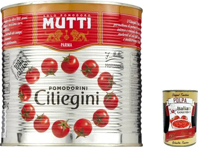 Produktbild von 6x Mutti Kirschtomaten, 2,5 kg + italienisches Gourmet-Tomatenmark 400 g