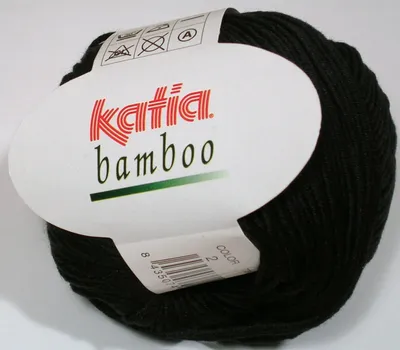 Produktbild von BAMBOO, mittelstarkes BW-Viskosemischgarn von Katia, Farbe SCHWARZ (2), ca. 100m/50g