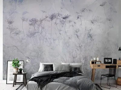 Produktbild von Vlies Fototapete Abstrakt Blumen 300x210 cm Tapeten Wandtapete XXL Natur Botanik wie gemalt b-A-0824-a-c