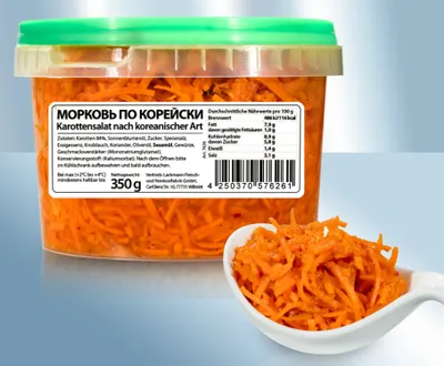 Produktbild von lackmann Karottensalat Lakomka nach koreanischer Art 350g