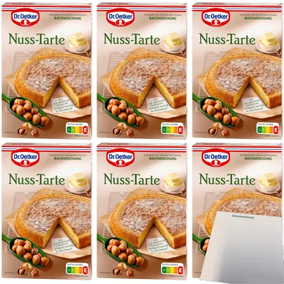 Produktbild von Dr. Oetker Backmischung für Nuss-Tarte 6er Pack (6x380g Packung) + usy Block