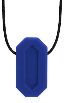 Productafbeelding van ARK Therapeutic Kaufschmuck MiniBite donkerblauw, sensorisch speelgoed. Een van onze kleinste kauwslingers, discreet en geschikt voor zacht kauwen.