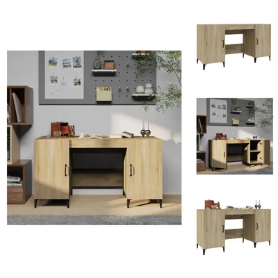 Image de vidaXL Bureau Chêne Sonoma 140x50x75 cm Bois composite - Bureaux
